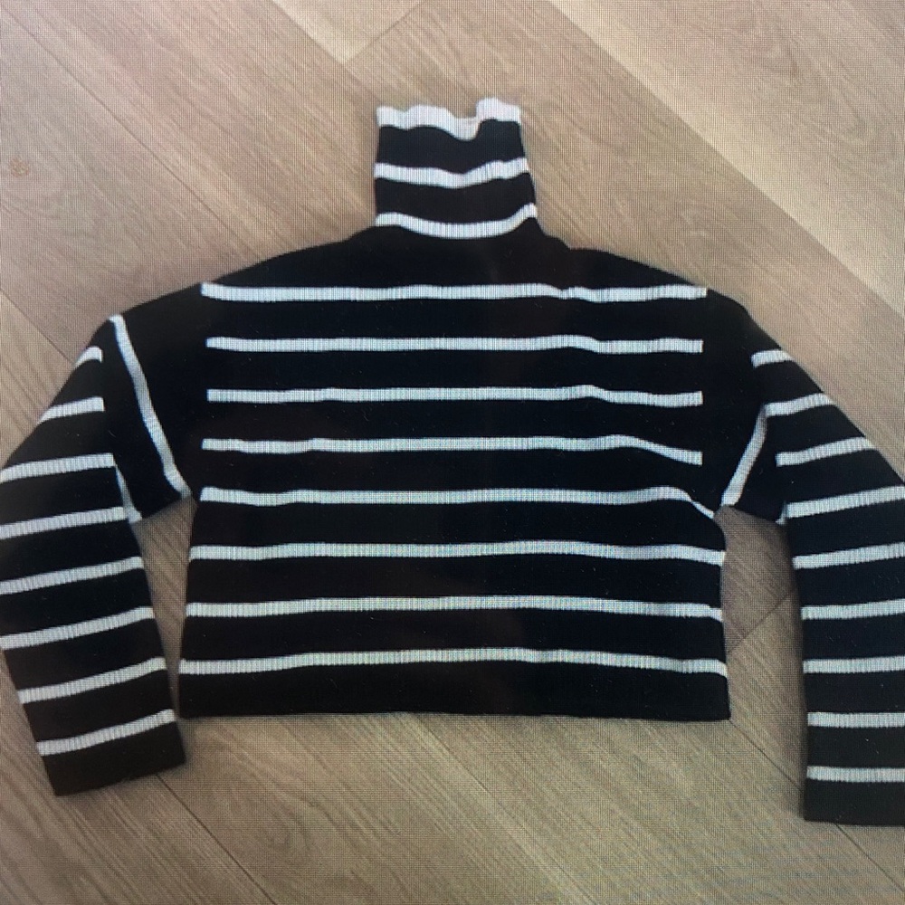 Striped Black and White Kids Sweater